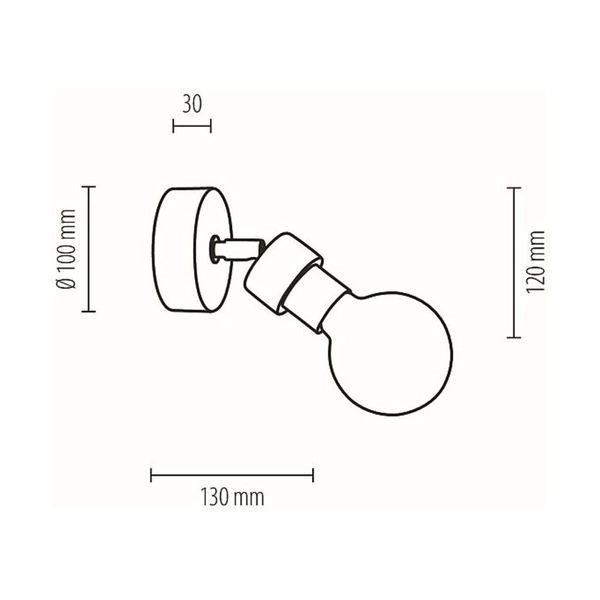 Marjolaine Wood Wall lamp 1xE27 Max.25W Oiled Oak/Black 2834174