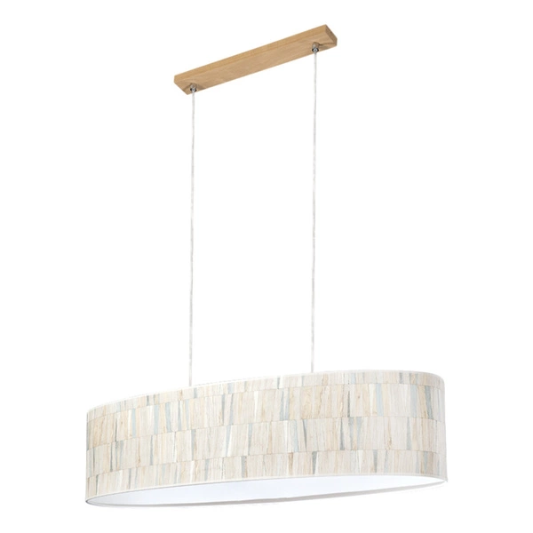 Malo Hanging Lamp 2xE27 Max.40W Oiled Oak/Transparent PVC/Multicolor 17150274