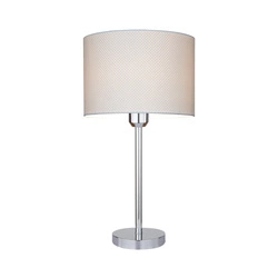 Leila Table Lamp 1xE27 Max.60W Chrome Metal/Transparent PVC Cable/Multicolor Paper+PCV Shade with Doots pattern 7654028