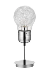 Bulb Table Lamp 1xE27 Max.60W Chrome Metal/Transparent Glass 2830128