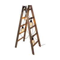 Eskalo Floor Lamp 4xE27 Max.15W LED Stained Pine on Walnut/Black Metal/Black PVC Cable 1229456