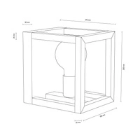 Kago Wall lamp 1xE27 Max.40W Oiled Oak/Chrome 9150174