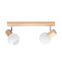 Karin Ceiling Lamp 2xE14 Max.40W Birch Wood/White Glass 2231260