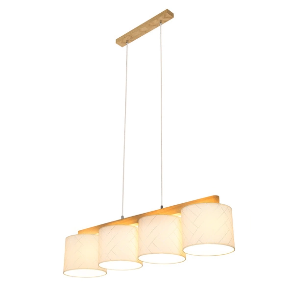 Punto Pendant Lamp 4xE27 Max.25W Oiled Oak/Transparent PVC Cable/Multicolor Wallpaper 524910404