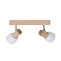 Svantje Ceiling Lamp 2xE14 Max.40W Birch Wood/White Metal 2239260