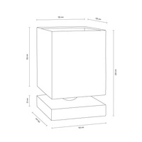 Inger Table Lamp 1xE27 Max.25W Oiled Oak/White 7284174