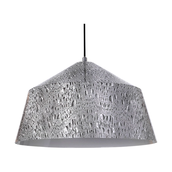 Natura Pendant Lamp 1xE27 Max.60W Chrome Metal/Black PVC Cable/Gray-White Metal 9804128