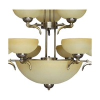 Cremona Ceiling Lamp 12xE27 Max.60W Patina Metal/Ecru Glass 5091201