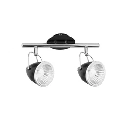 Oliver Ceiling Lamp Incl. 2xGU10 LED 5,5W Chrome Metal/Black Metal 5109204