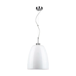 Campana Pendant Lamp 1xE27 Max.60W Chrome Metal/Transparent PVC Cable/White Glass 9844028