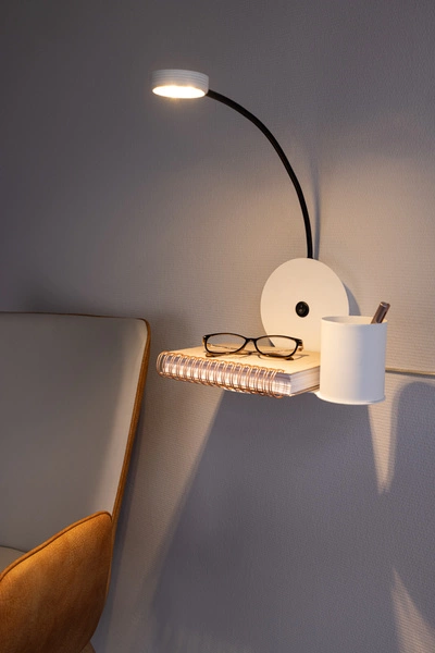 Arles Wall Lamp Incl. 1xLED 270lm 3000K 3W White Metal/Black Metal 5852102