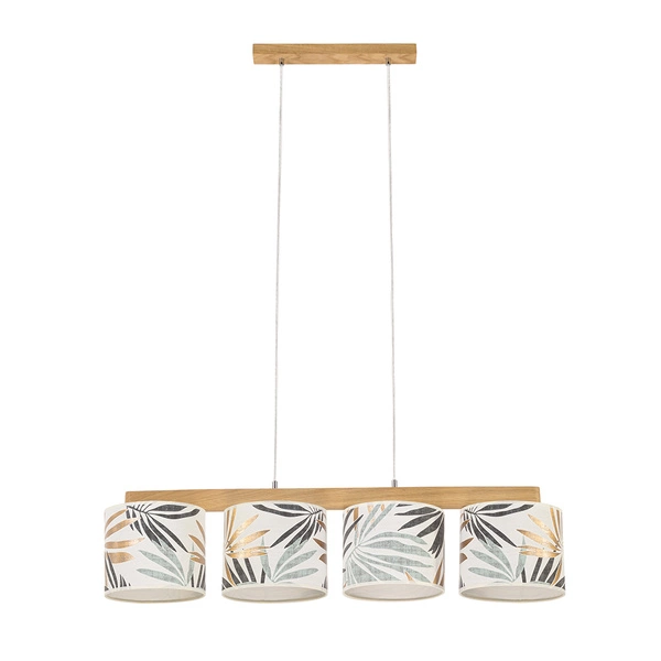 Hoja Hanging Lamp 4xE27 Max.25W Oiled Oak/Transparent PVC/Multicolor