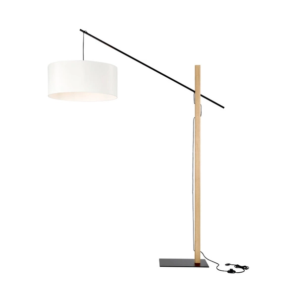 Cecile Lampa Podłogowa 1xE27 Max.60W Czarny/Dąb Olejowany/Czarny/Biały 75011904