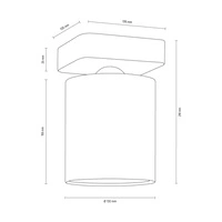 Gentle Wall Lamp 1xE27 Max.25W Gray Concrete/White Fabric Shade 2321136