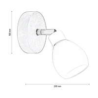Lampa ścienna Talea w zestawie 1xG9 LED 300lm 2700K 3W Drewno Brzozowe/Biały Metal/Białe Szkło 2016017920993