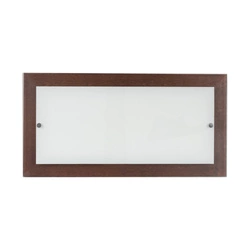 Finn Wall Lamp 1xLED Integrated 2100lm 2700K 24W Walnut Beech Wood/White-Transparent Glass 4032976