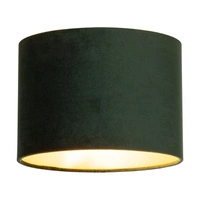 Lampshade Cylinder E27 H30 Green Velvet A0581