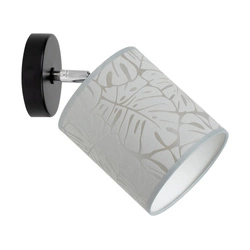 Mateo Wall Lamp 1xE27 Max.25W Black Metal/Beige Wallpaper 87800104