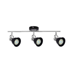 Anita Ceiling Lamp 3xGU10 Max.50W Chrome Metal/Black Metal