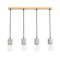 Cesar Lampa Wisząca 4xE27 60W Dąb Olejowany/Czarny/Szary 1899474