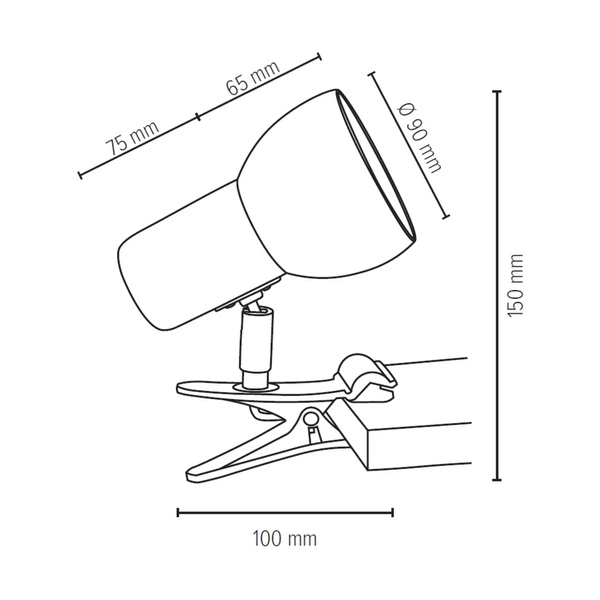 Svenda Clips 1xE27 Max.60W Oiled Oak/White/White 2224174WK