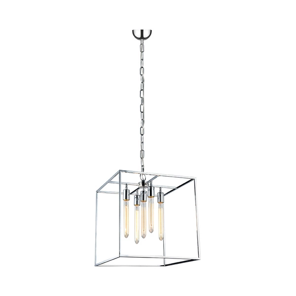 Telaio Pendant Lamp 5xE27 Max.60W Chrome Metal/Transparent Glass 9127528