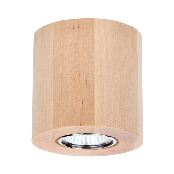 Okrągła Lampa Sufitowa Wooddream 1xGU10 Max.6W Drewno Brzozowe