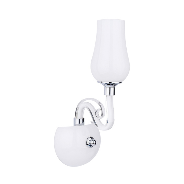 Lutecja Wall lamp 1xE14 Max.40W White/Transparent/Chrome