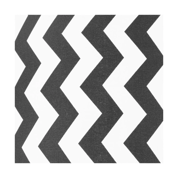 Lampshade Cylinder E27 H40 White-Black Cotton with zigzag pattern A0414