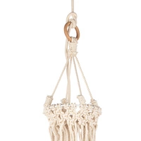 Samba Pendant Lamp 1xE27 Max.15W LED Oiled Oak/Cream Braided Cotton Cord/Natural Fabric Cable 18717174