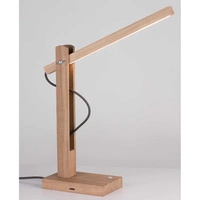 Tukan Table Lamp 1xLED 24V Integrated 753lm 3000K 5,5W Oiled Oak/Anthracite Fabric Cable with Touch Dimmer 7530174