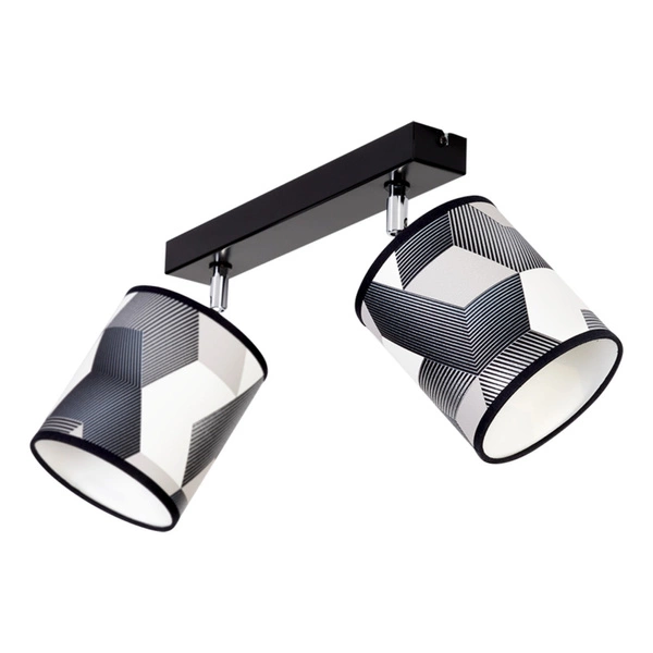 Espacio Ceiling Lamp 2xE27 Max.25W Black Metal/Multicolor Wallpaper 56748204