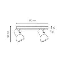 Svenda Ceiling Lamp 2xE27 Max.60W Birch/Chrome/White 2224260