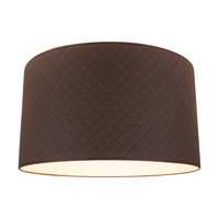 Lampshade Cylinder E27 H30 Brown Fabric A0956