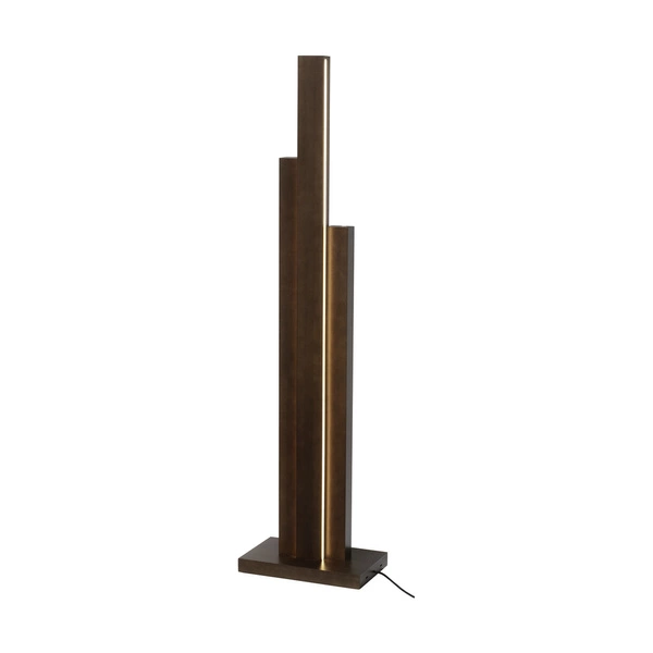 Manhattan Floor Lamp 3xLED 24V Integrated 5600lm 3000K 60W Walnut Beech Wood/Black Fabric Cable with Touch Dimmer 6481976