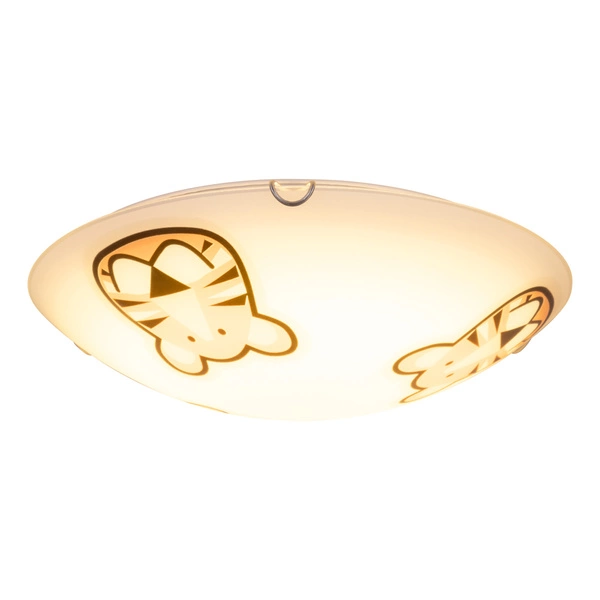 Lenny Ceiling Lamp 2xE27 Max.60W Chrome Metal/White Glass with Tiger Pattern 4564002