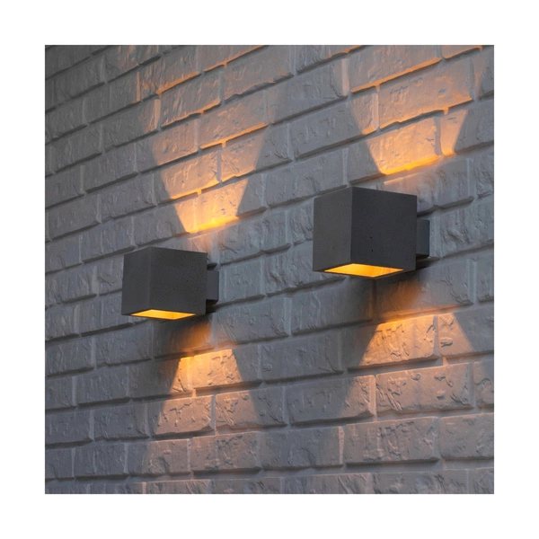 Block Wall Lamp 1xG9 Max.28W Gray Concrete 2255136