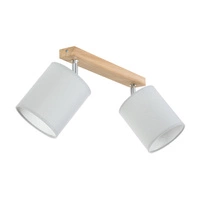 Aprillia Ceiling Lamp 2xE27 Max.25W Oiled Oak/Gray Fabric Shade 56745274