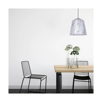 Natura Pendant Lamp 1xE27 Max.60W Chrome Metal/Black PVC Cable/Gray-White Metal 9801128