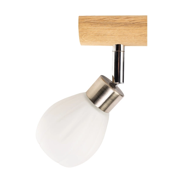 Kira Ceiling Lamp Incl. 3xG9 LED 300lm 2700K 3W Oiled Oak/Satin Metal/White Glass 2037417320993