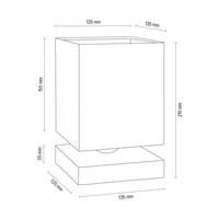 Świetna lampa stołowa 1xE27 maks. 25W szary beton/czarny kabel z tkaniny/biały klosz z tkaniny 7511936