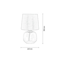 Mandy Table Lamp 1xE27 Max.40W Transparent Glass/Red Fabric Cable/Red Fabric Shade 7082115