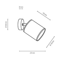 Aprillia Wall lamp 1xE27 Max.25W Oiled Oak/White 56744174