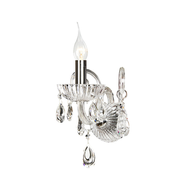 Queen Wall lamp 1xE14 Max.40W Transparent/Chrome