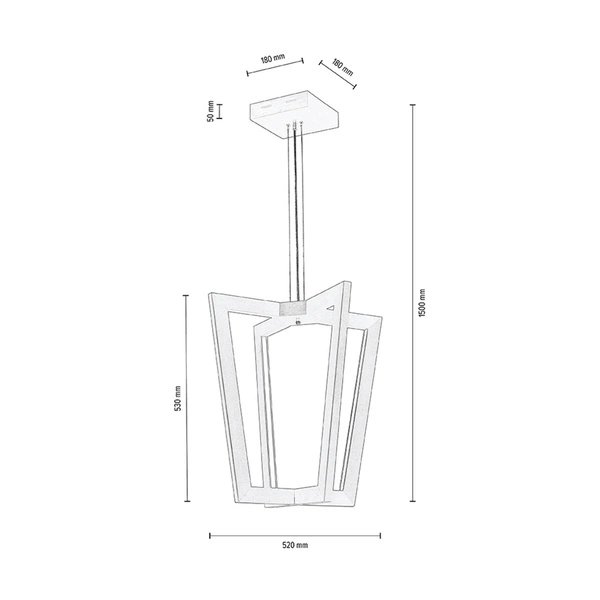Leif Pendant Lamp ''In'' 4xLED 24V Integrated 2520lm 3000K 27W Walnut Beech Wood/Transparent PVC Cable 1509176