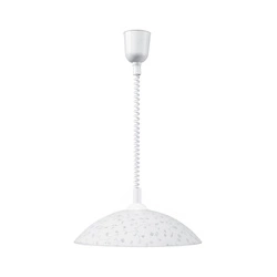 Flora Pendant Lamp 1xE27 Max.60W White Synthetic Material/White Synthetic Material Cable/White Glass 4044502A