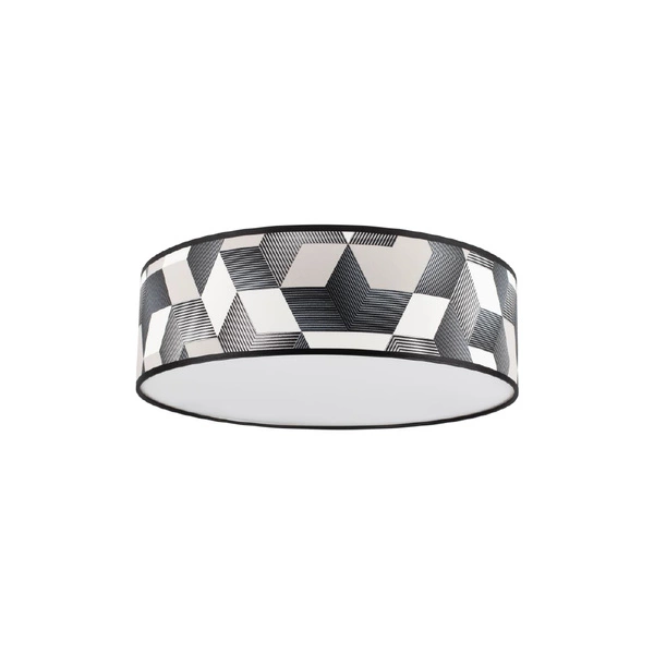 Lampa Sufitowa Espacio 3xE27 Max.25W Biały Metal/Wielokolorowa Tapeta 4883802