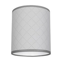 Lampshade Cylinder E27 H20 Gray Fabric A0975