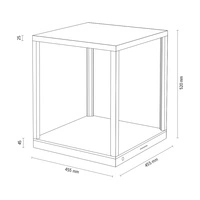 Tavoli Glass Table 1xLED Samsung 24V Integrated 2520lm 3000K 27W Oiled Oak/Frosted Glass/Black Fabric Cable with Touch Dimmer 8881974
