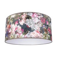 Lampshade Cylinder E27 H30 Flowers Wallpaper A0333
